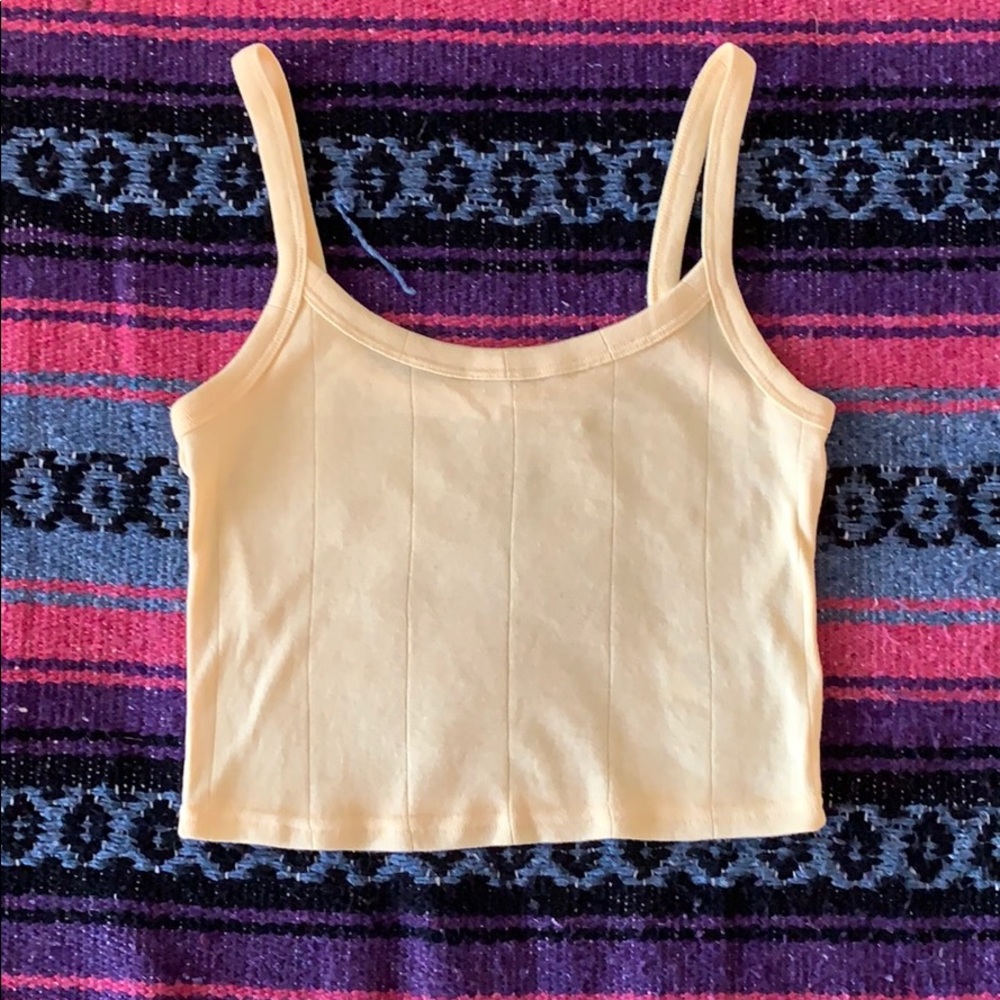 Cropped yellow tank top